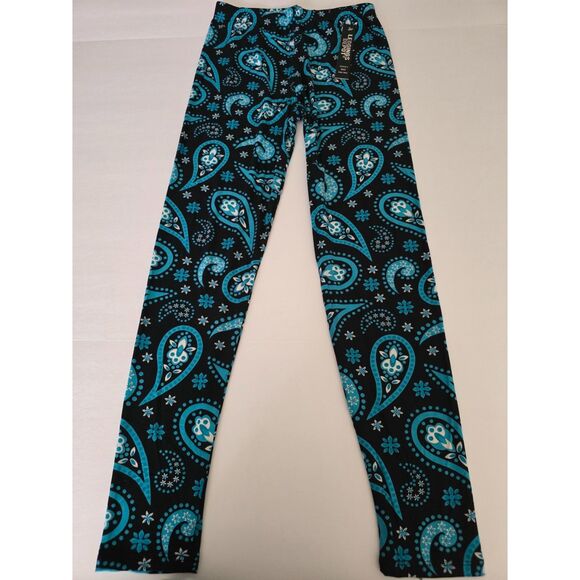 Plus Size Womens Paisley Print, High Waisted Leggings In A Fitted Style With And - Picture 5 of 7
